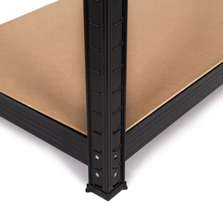 Kovový skladovací regál 180x90x40 cm do garáže, suterén, 5 políc, 875 kg, ModernHome – Obrázok 4
