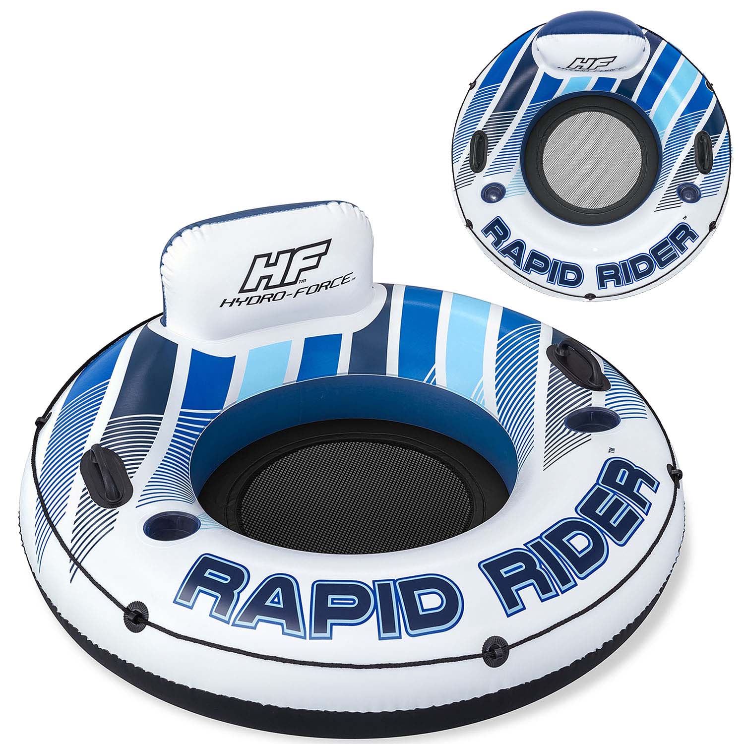 Plavecký kruh Rapid Rider, priemer 135 cm, 2 rukoväte, Bestway 43116