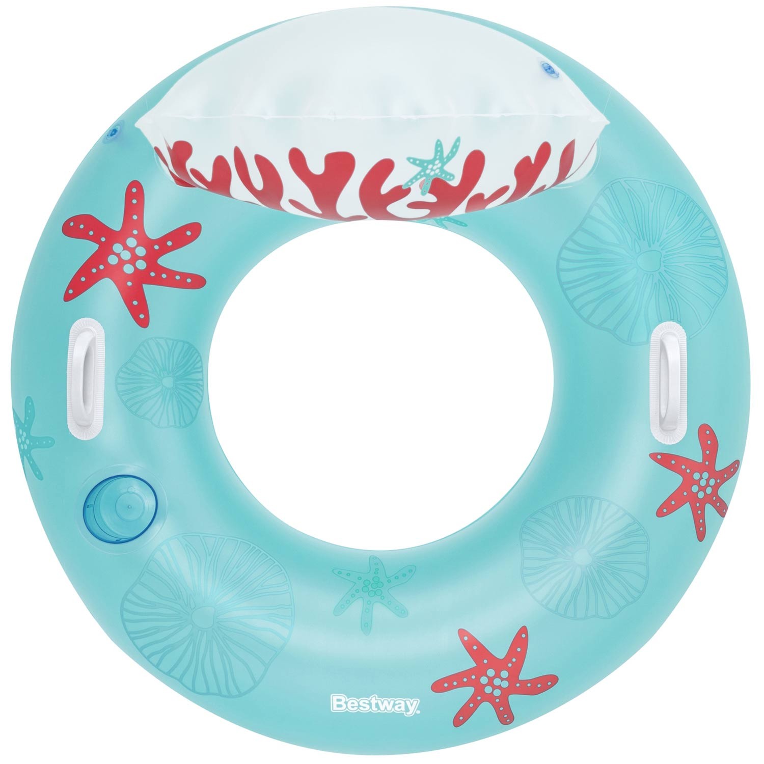 Plavecký kruh Coral Bliss s operadlom 107 x 113 cm Bestway 43730 – Obrázok 3
