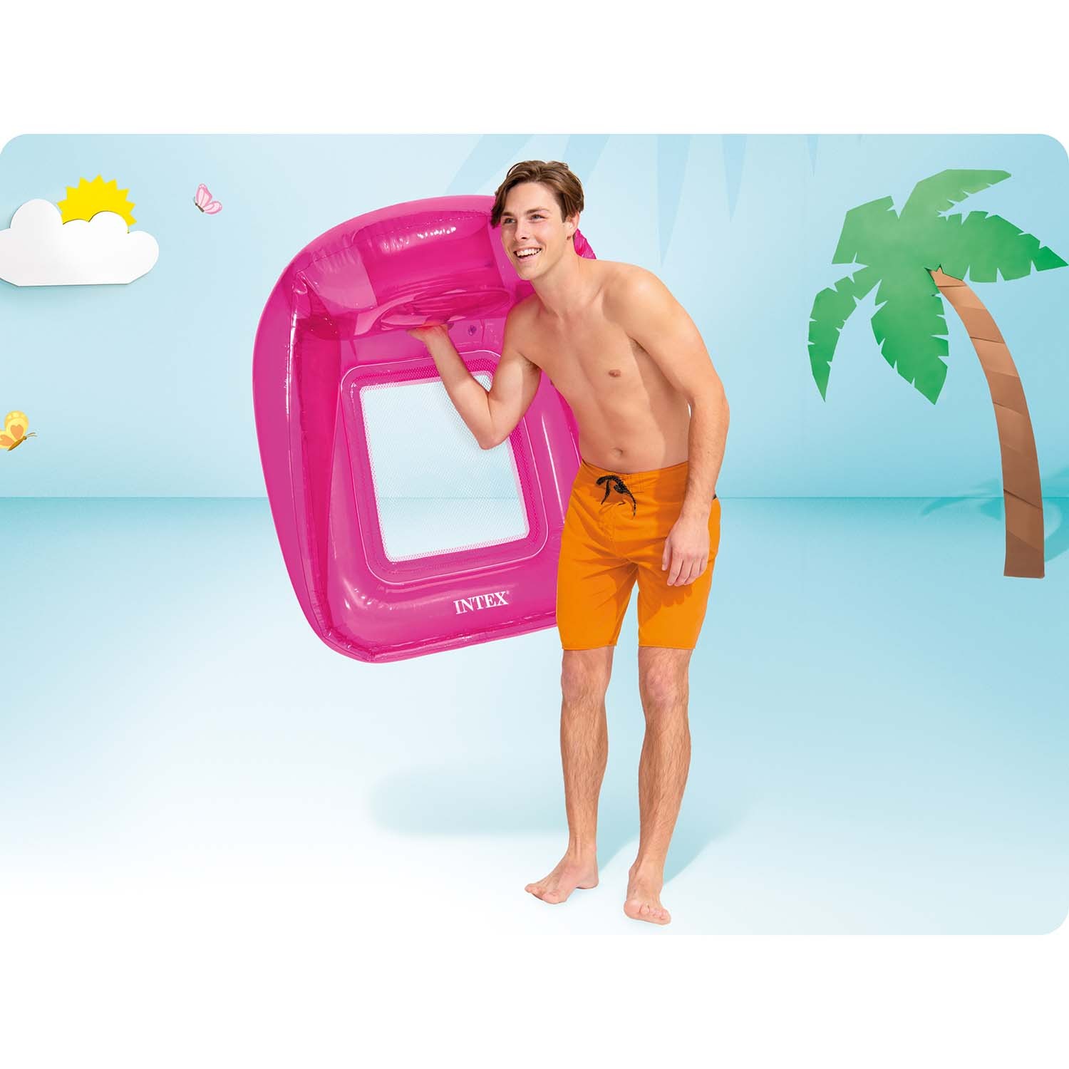 INTEX 56802 ružový matrac na plavecké kreslo – Obrázok 2