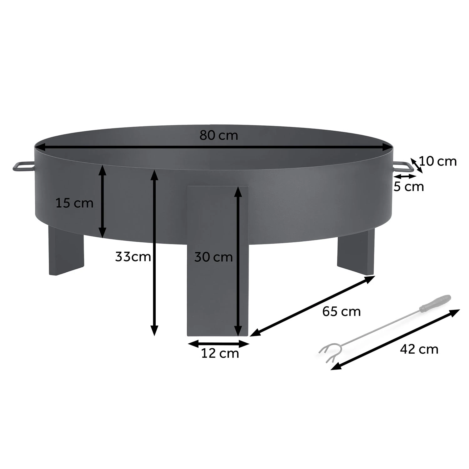 Záhradné ohnisko 80 cm Berdsen BD-883 – Obrázok 2