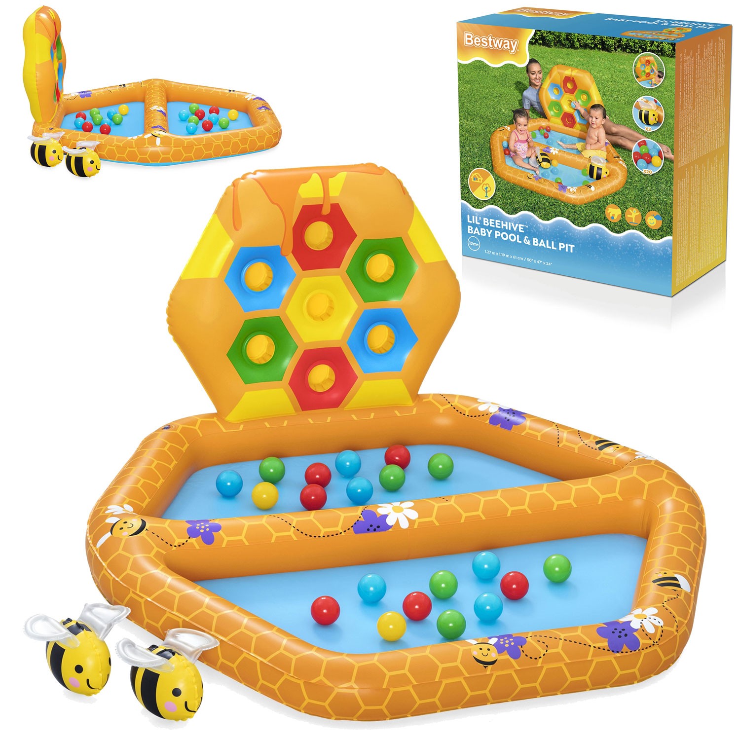 Nafukovacie ihrisko Včely 127 x 119 x 61 cm Bestway 52639