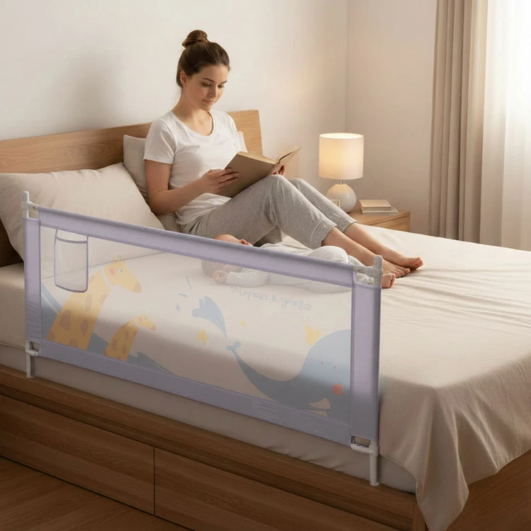 ECOTOYS 200 cm zábrana do postele, bezpečnostná mriežka pre deti – Obrázok 2