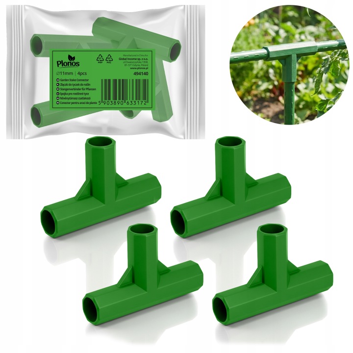 11mm 3-pólové konektory pre rastliny paradajok Plonos PL-941 zelené 4 ks