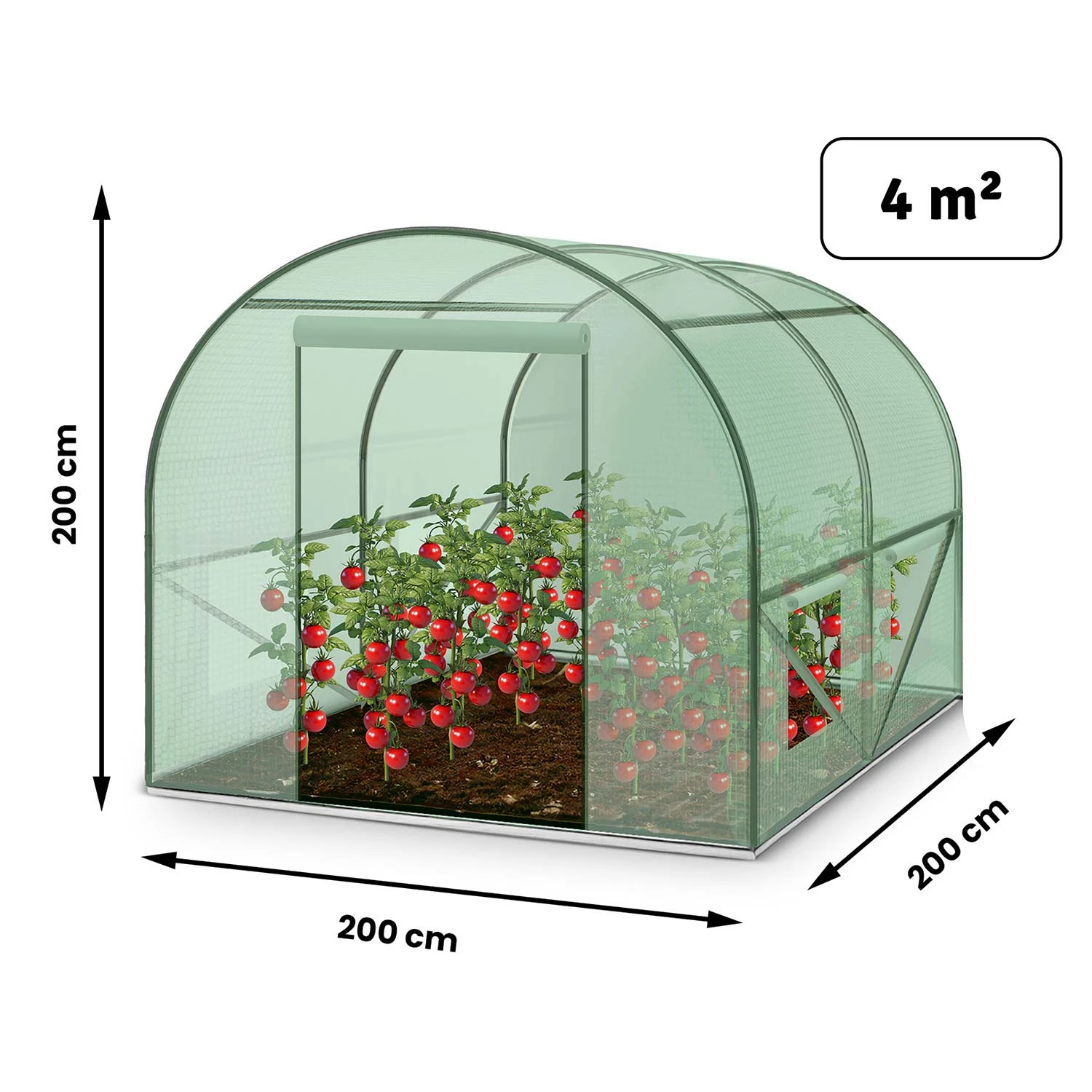 Záhradný tunelový skleník 2 x 2 m (4 m2) Plonos – Obrázok 2