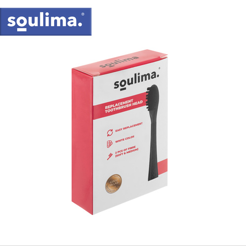 Čierna hlavica zubnej kefky 2 ks Soulima 26932 – Obrázok 3