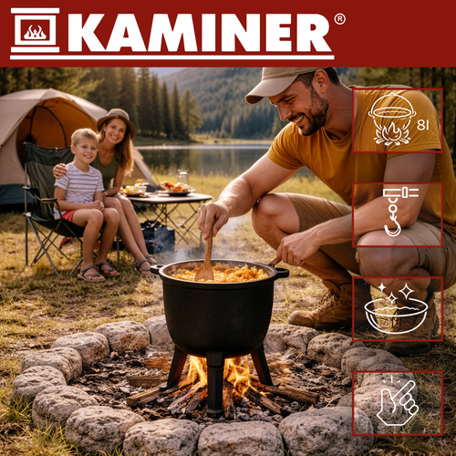 Liatinový smaltovaný kotol Kaminer 8L – Obrázok 8