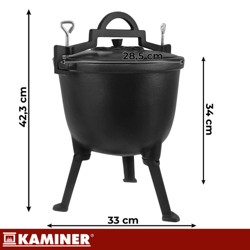 Liatinový smaltovaný kotol Kaminer 8L – Obrázok 7