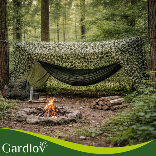 Maskovacia sieť 2x5m + 100 Gardlových pásov – Obrázok 7