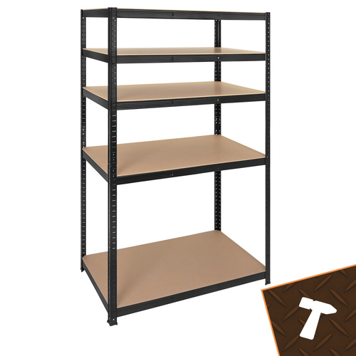 Úložný regál - čierny 180x100x60 Bigstren – Obrázok 6