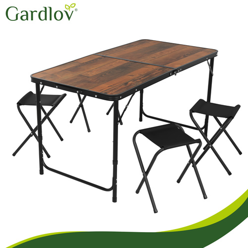Skladací záhradný stôl Gardlov + 4 stoličky – Obrázok 4