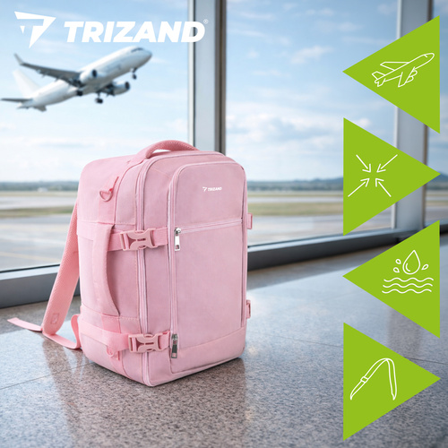 Turistický batoh 40x25x20cm ružový Trizand – Obrázok 4