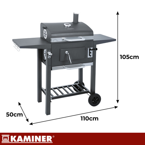 Záhradný gril s krytom 105x110x50cm Kaminer – Obrázok 11