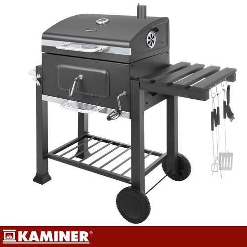 Záhradný gril s krytom 114x67x120cm Kaminer – Obrázok 5