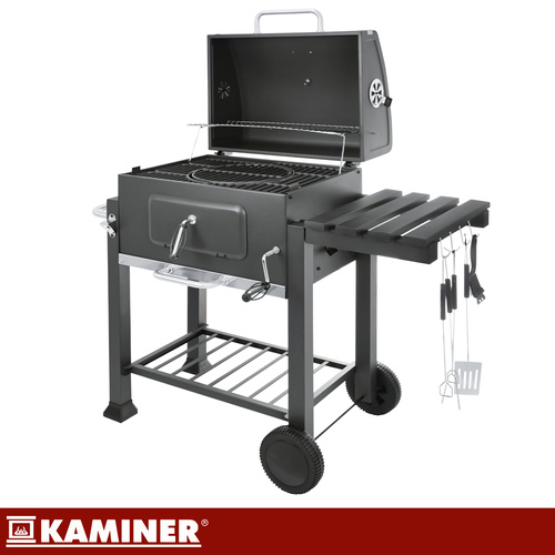 Záhradný gril s krytom 114x67x120cm Kaminer – Obrázok 6
