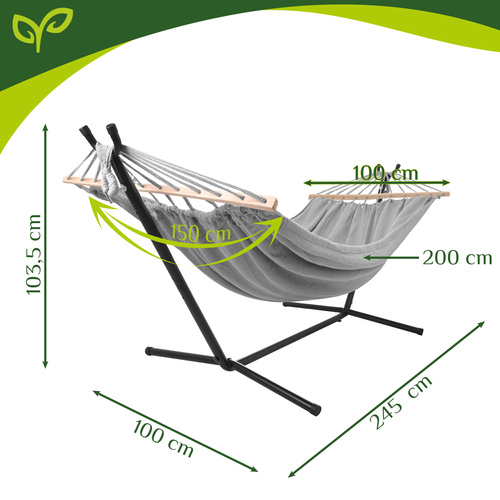 Záhradná hojdacia sieť 200x150cm Gardlov s rámom 27293 – Obrázok 4