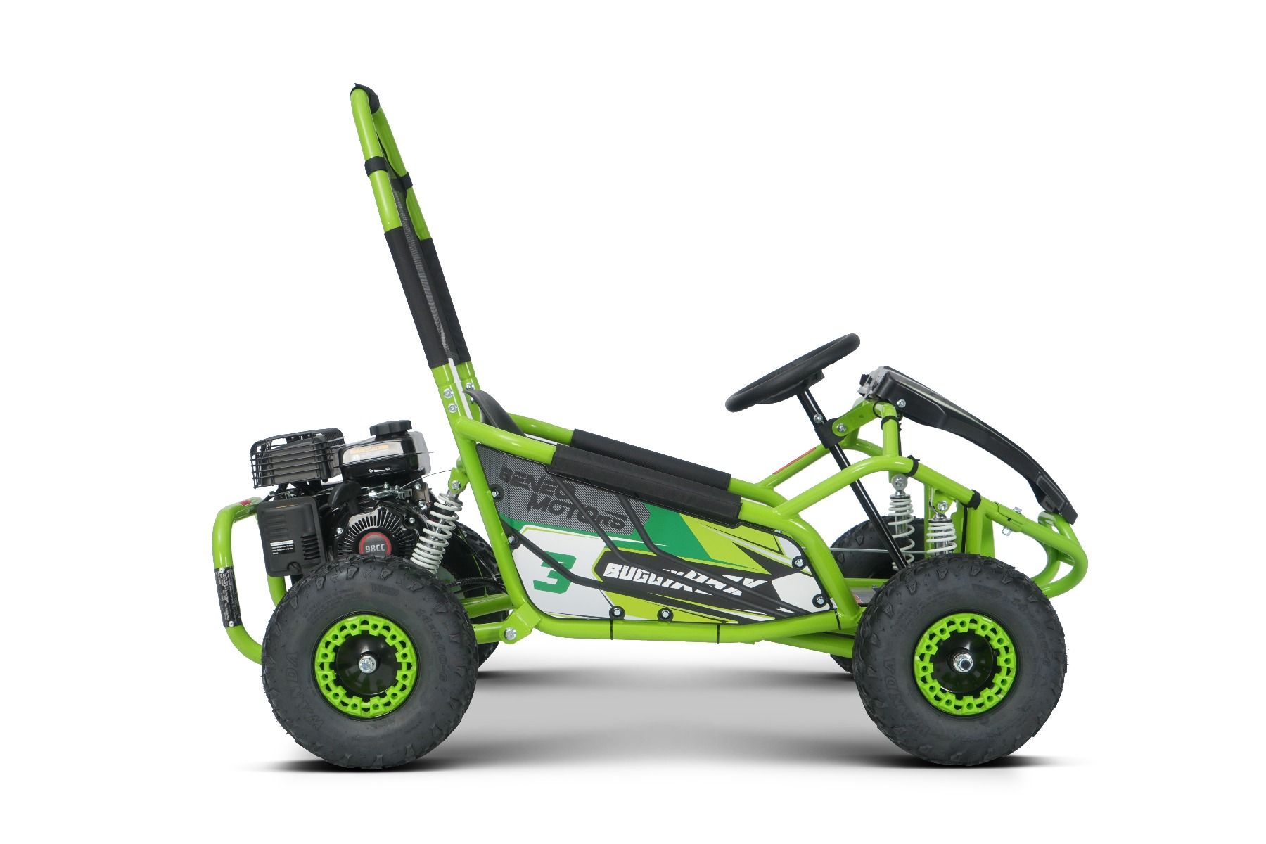 Benzínová bugina pre deti Beneo Motors BUGGY RSX zelená - 98cm3 – Obrázok 9