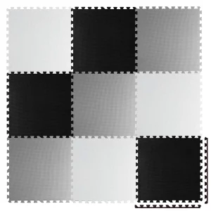 Veľká penová podložka na puzzle s motívom šachovnice Ricokids 180x180cm 9 ks