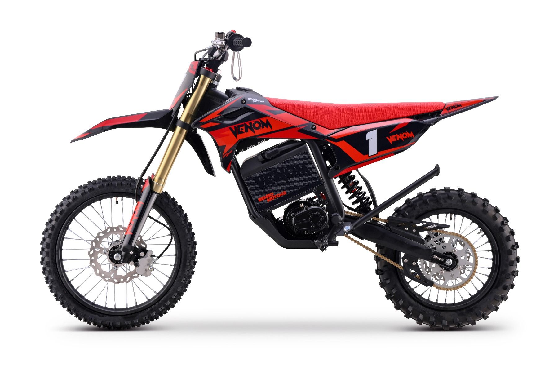 Elektrický Motocross Beneo Motors Venom červený - 6500W – Obrázok 3