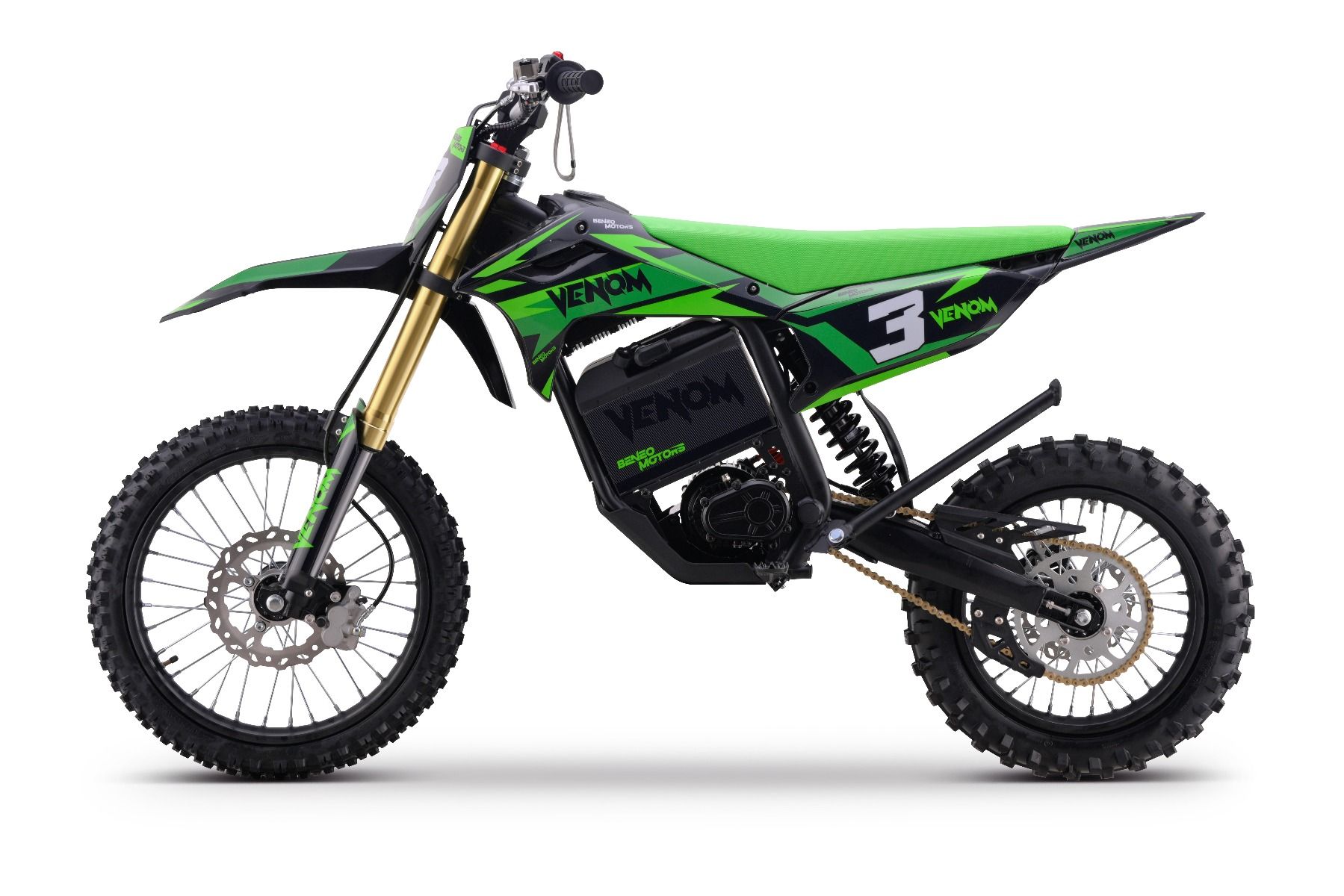 Elektrický Motocross Beneo Motors Venom zelený - 6500W – Obrázok 5