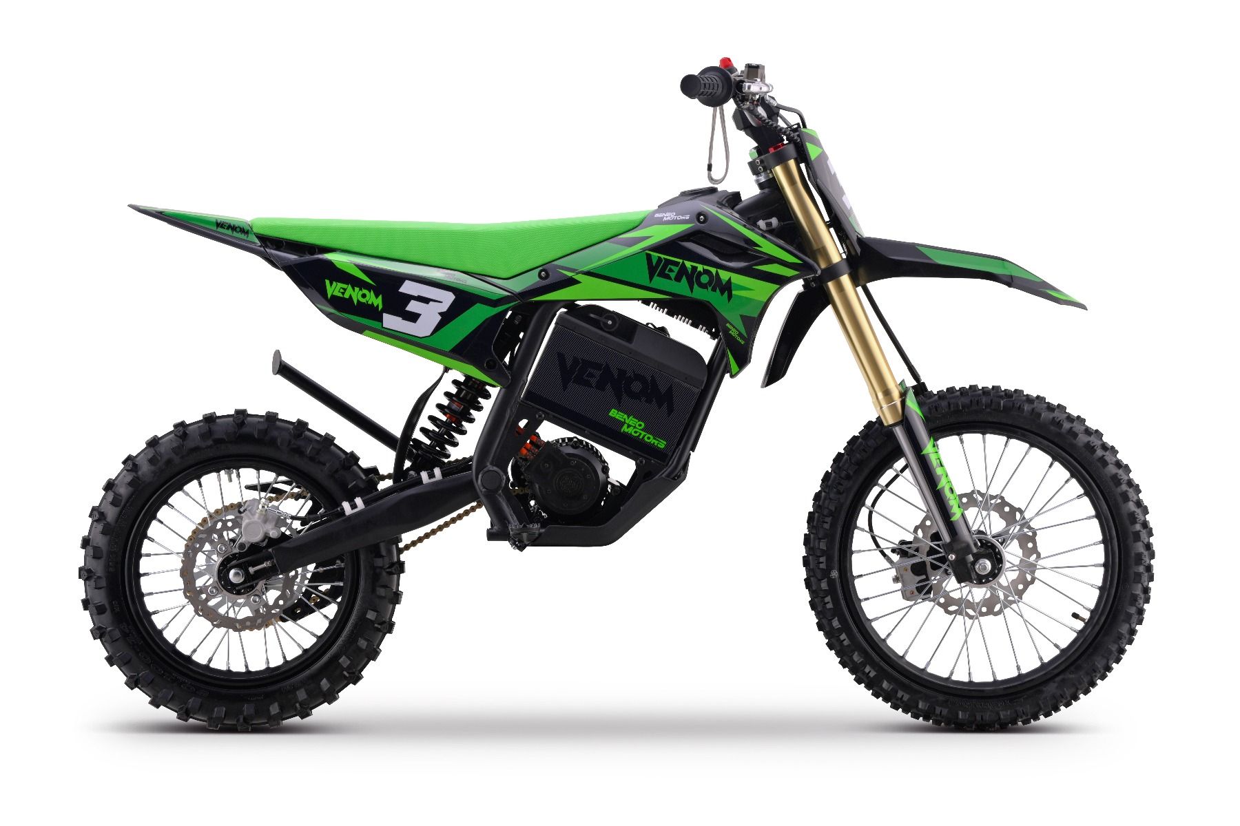Elektrický Motocross Beneo Motors Venom zelený - 6500W – Obrázok 6
