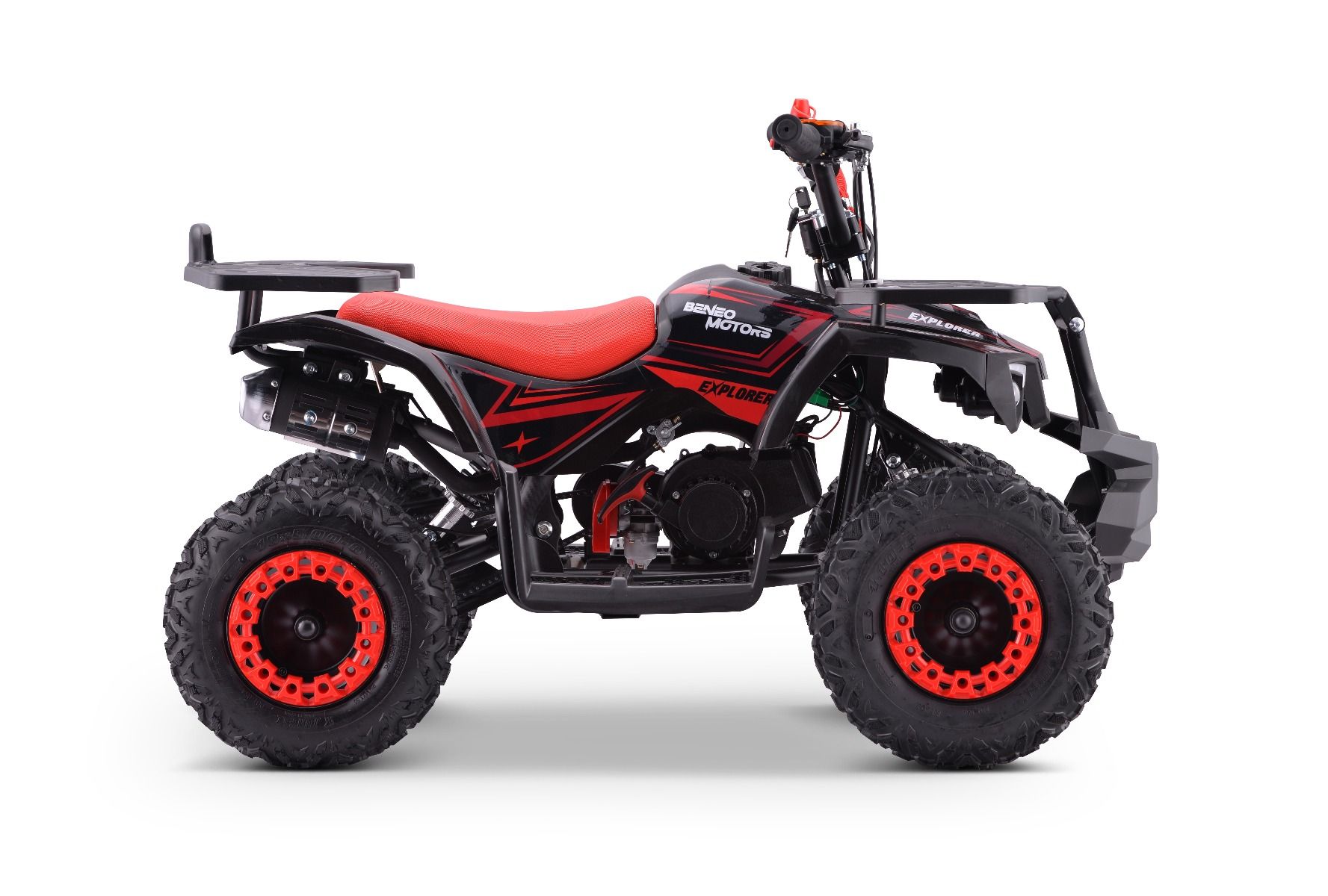 Benzínová štvorkolka pre deti Beneo Motors Explorer červená - 50cm3 – Obrázok 4
