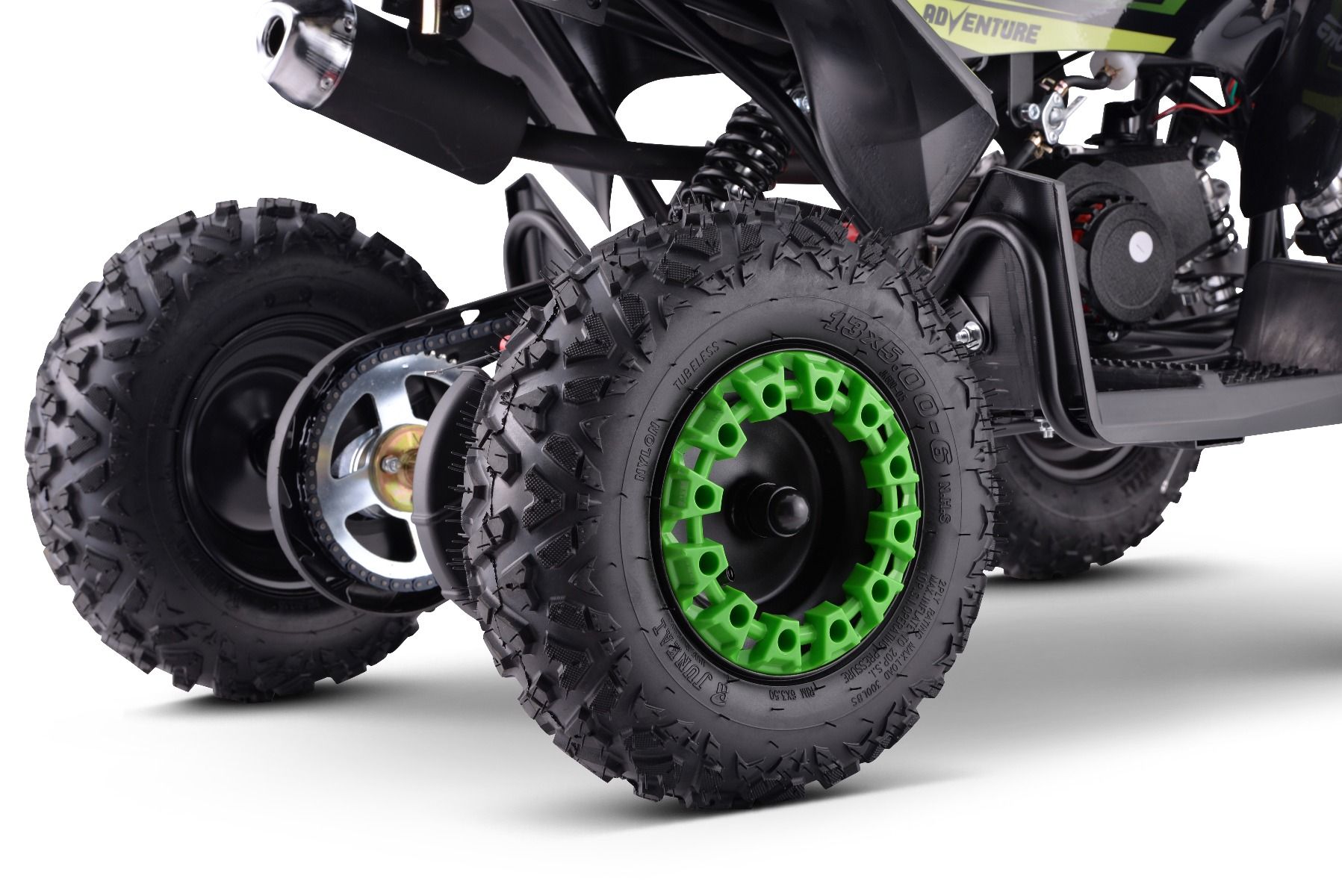 Benzínová štvorkolka pre deti Beneo Motors Adventure zelená - 50cm3 – Obrázok 7