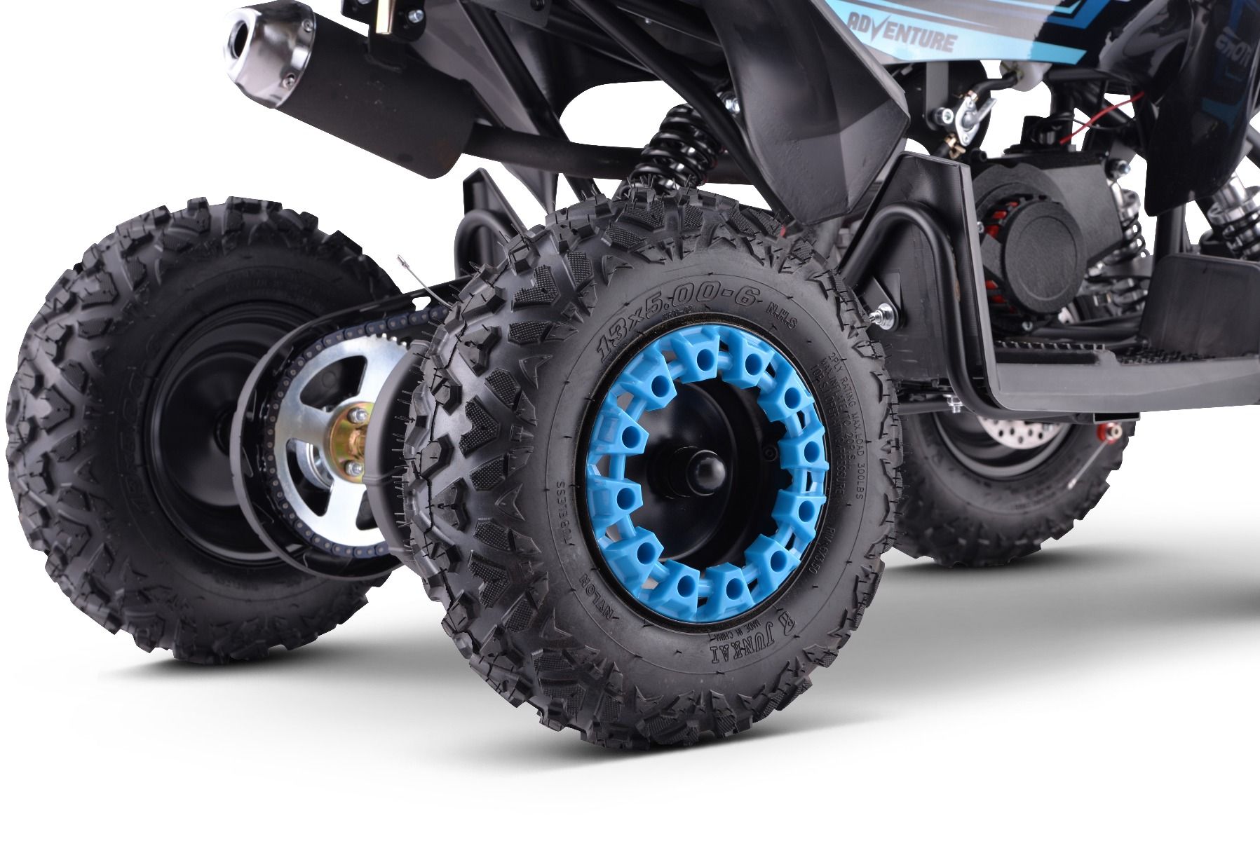 Benzínová štvorkolka pre deti Beneo Motors Adventure modrá - 50cm3 – Obrázok 2