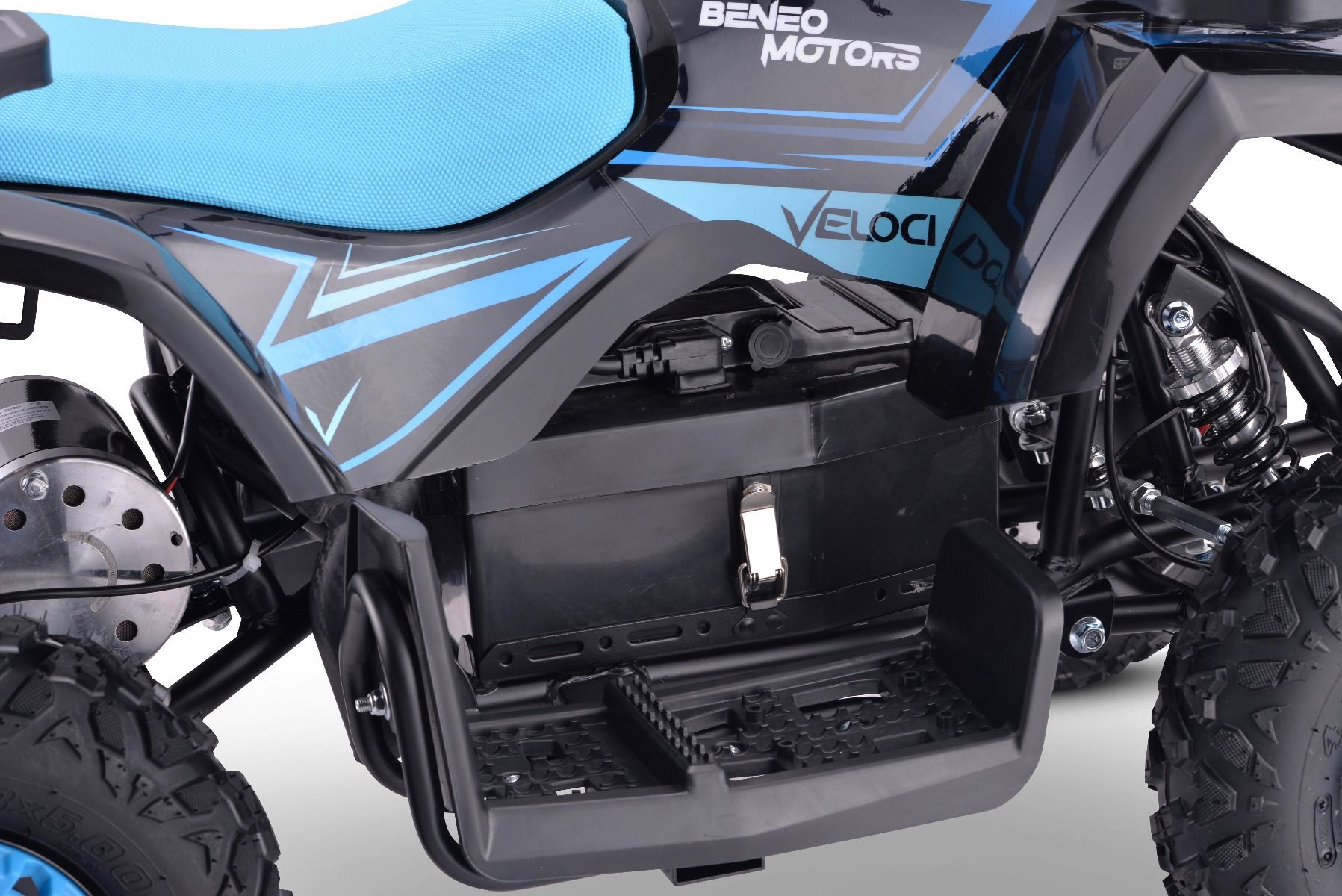 Elektrická štvorkolka pre deti Beneo Motors Veloci modrá - 800W – Obrázok 4