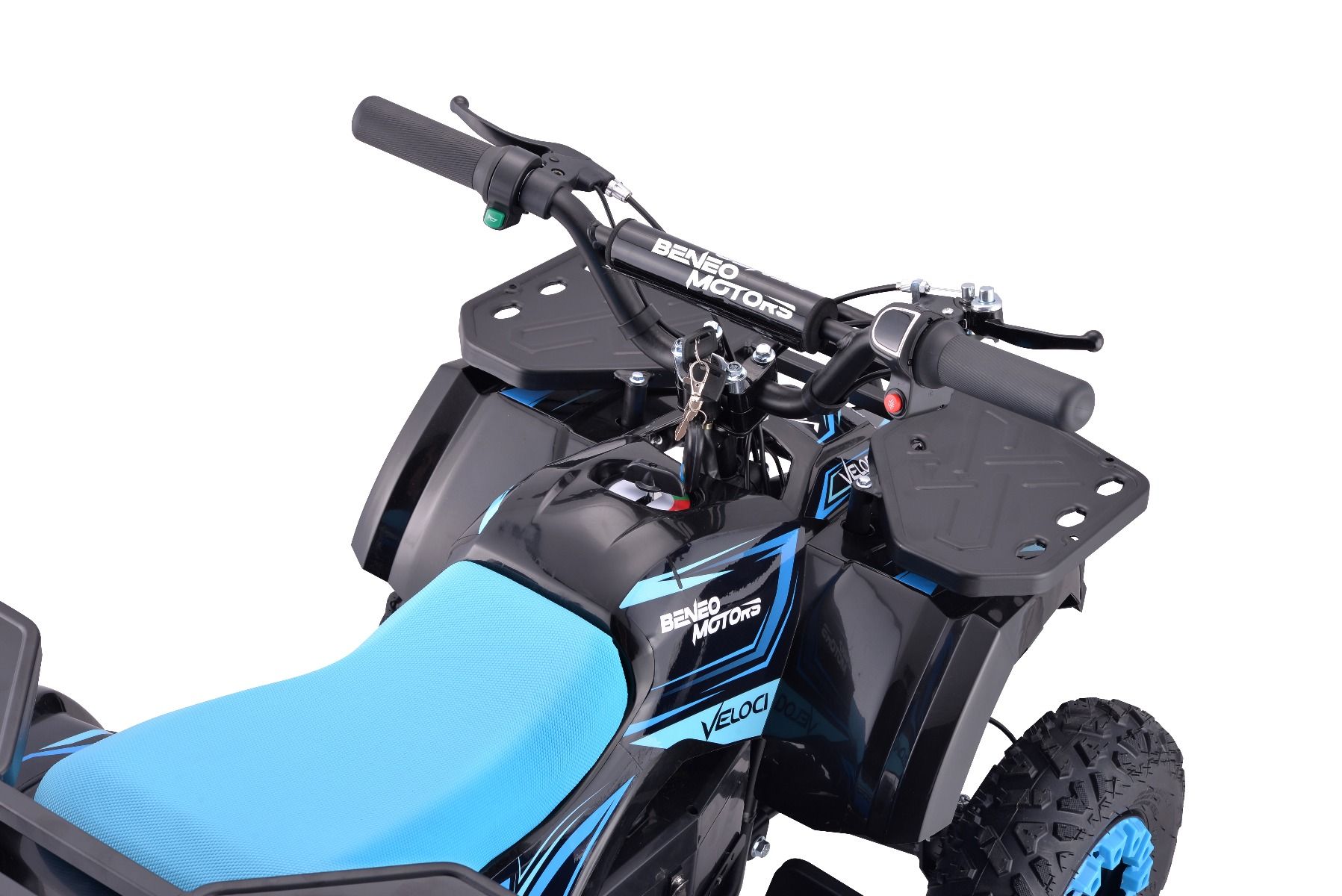 Elektrická štvorkolka pre deti Beneo Motors Veloci modrá - 800W – Obrázok 5