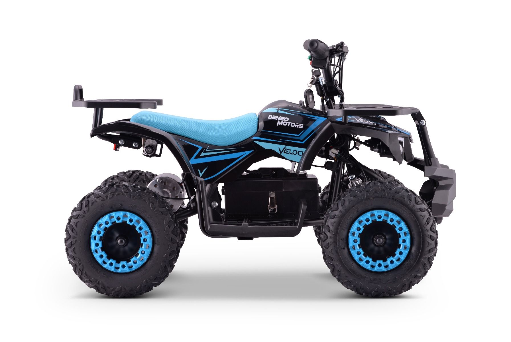 Elektrická štvorkolka pre deti Beneo Motors Veloci modrá - 800W – Obrázok 6