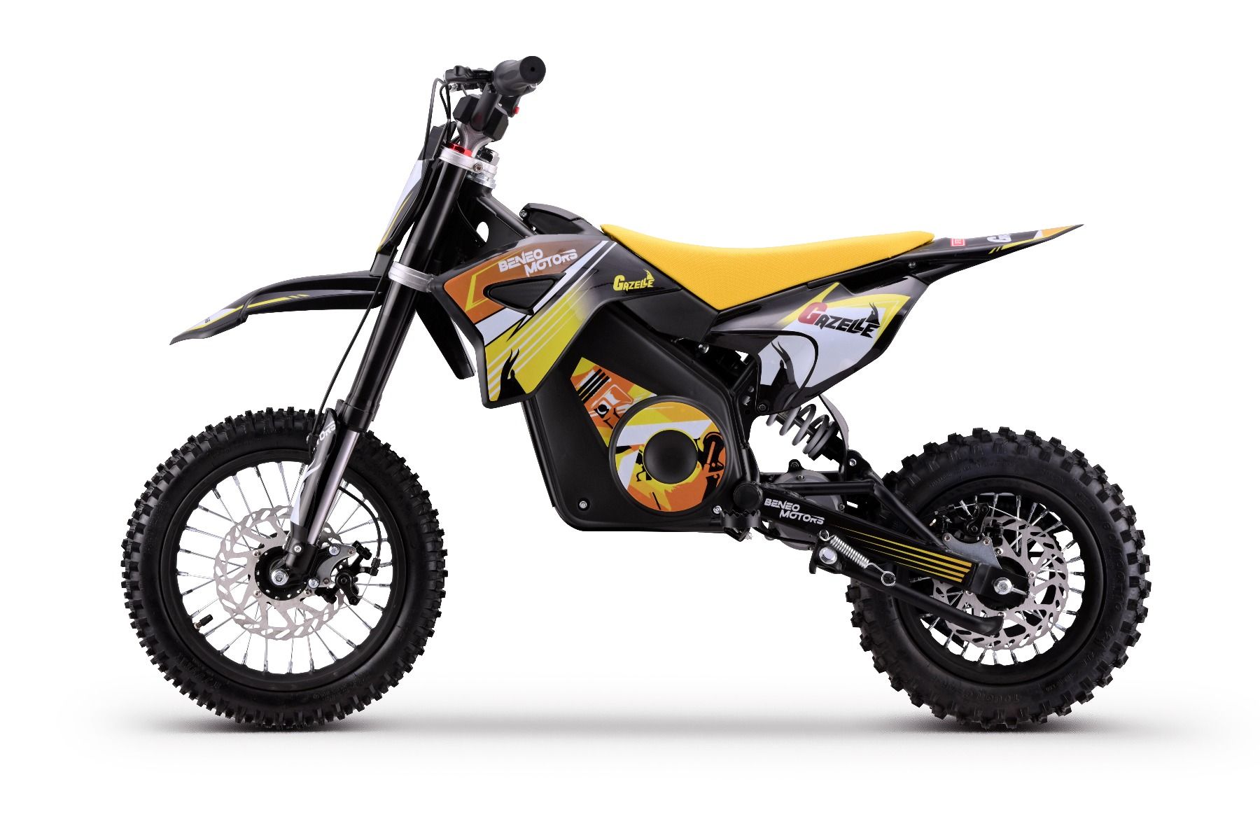 Elektrický Motocross pre deti Beneo Motors Gazelle žltý - 1000W – Obrázok 3