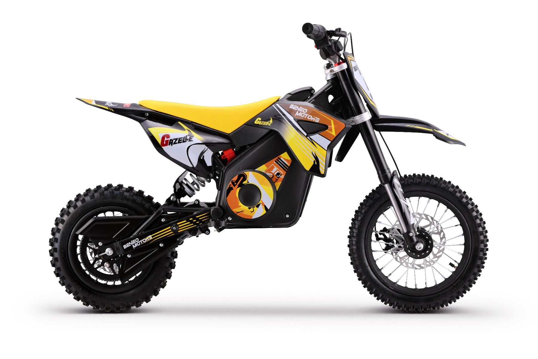 Elektrický Motocross pre deti Beneo Motors Gazelle žltý - 1000W – Obrázok 5