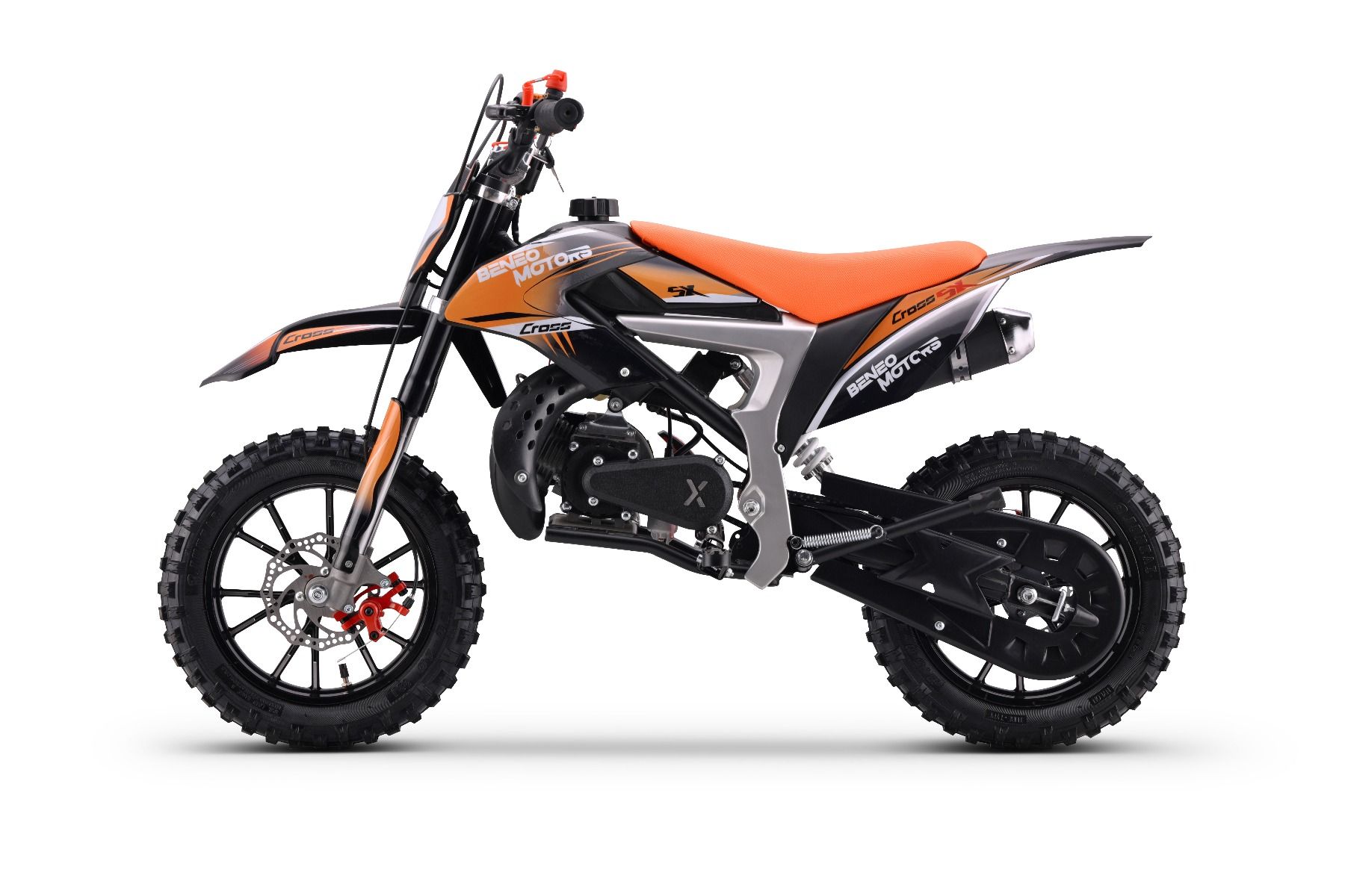 Benzínová motorka pre deti Beneo Motors CROSS SX oranžová - 50cm3 – Obrázok 6