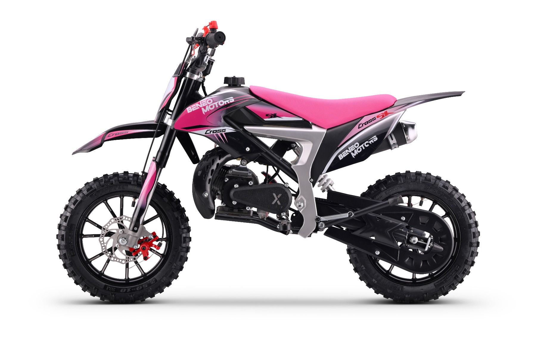 Benzínová motorka pre deti Beneo Motors CROSS SX ružová - 50cm3 – Obrázok 6