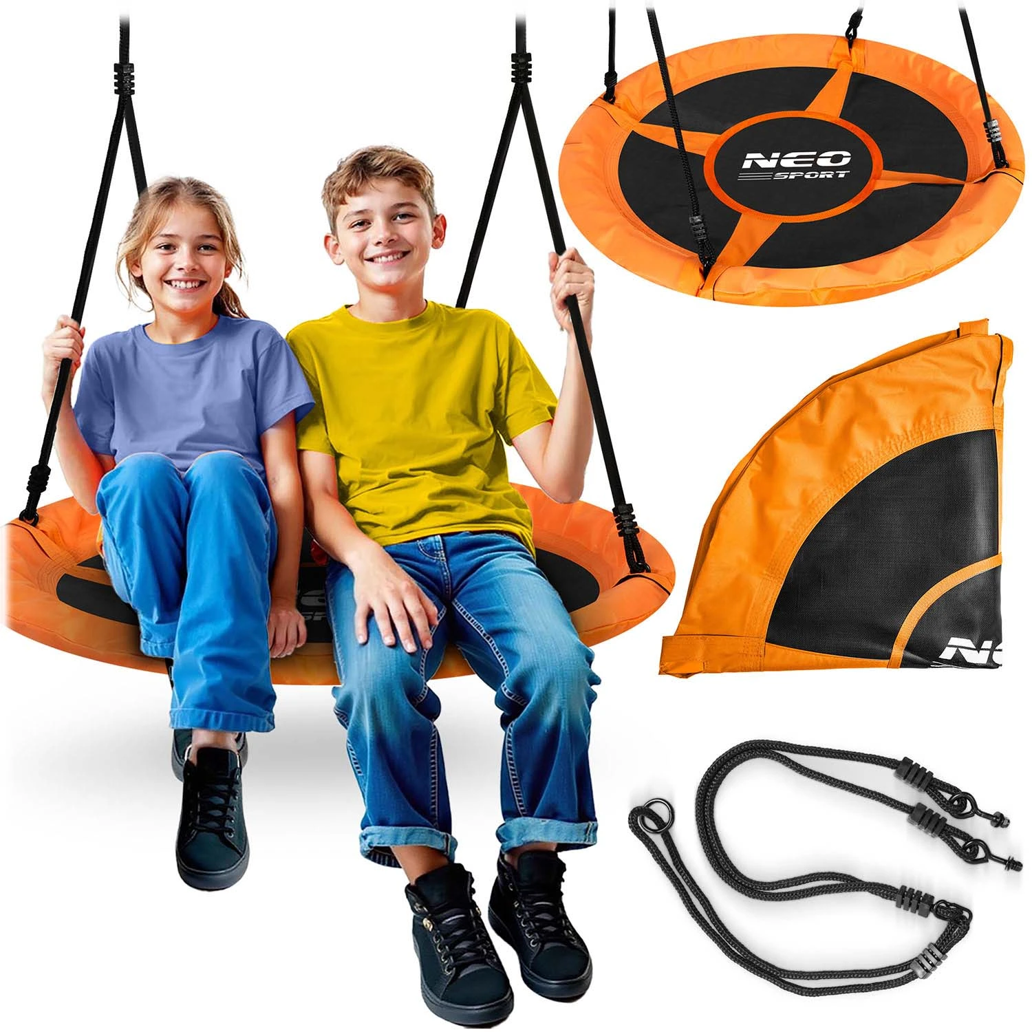 Hojdačka Neo-Sport Swingo 100 cm, tvar vrany
