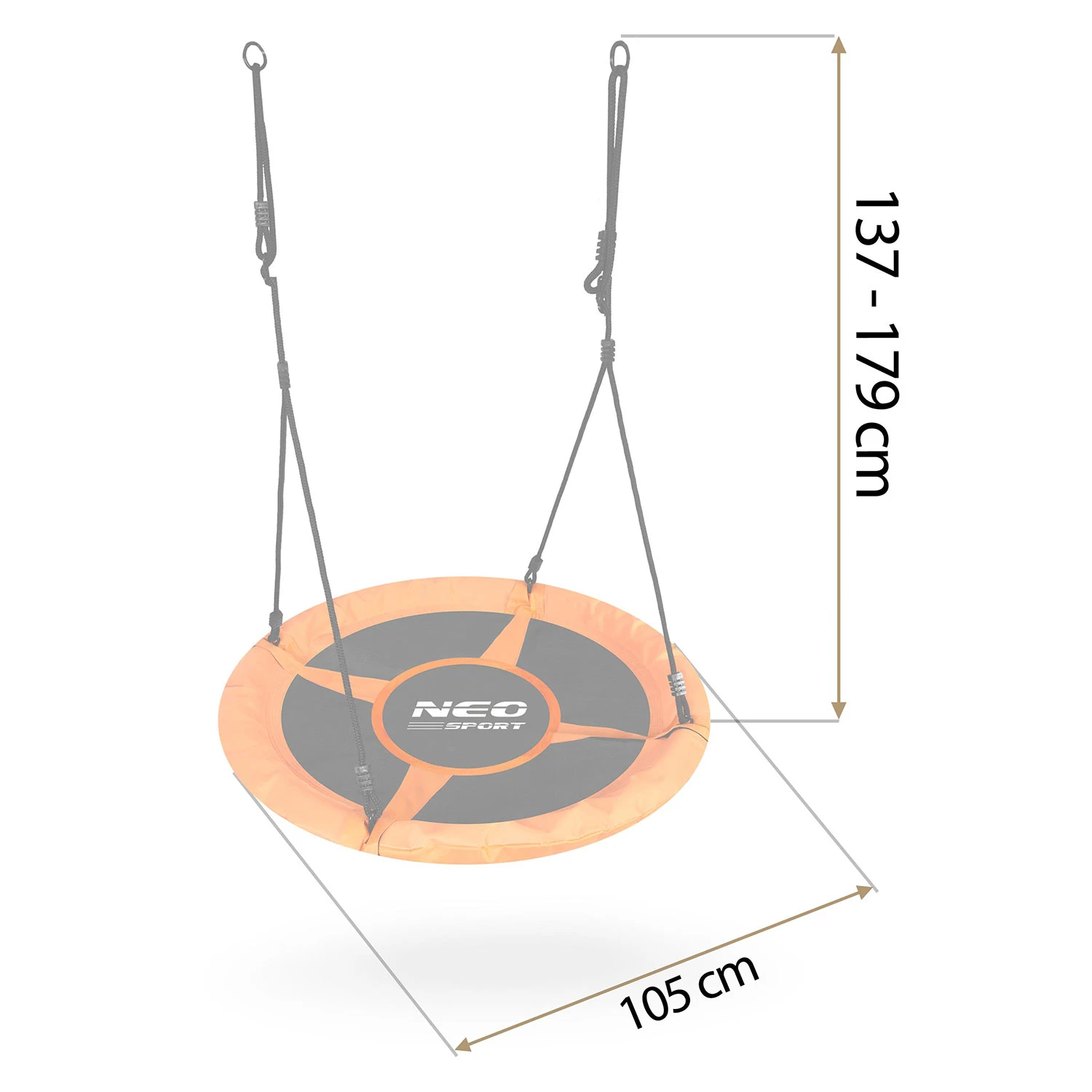 Hojdačka Neo-Sport Swingo 100 cm, tvar vrany – Obrázok 4