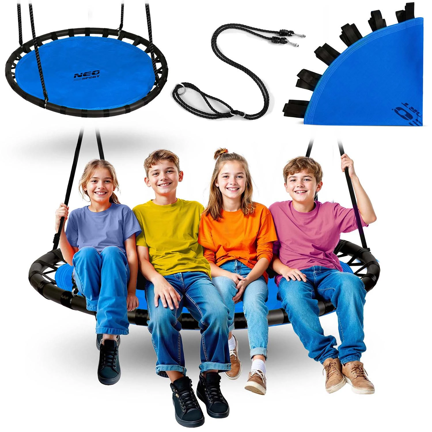 Hojdačka Neo-Sport Swingo 120 cm, tvar vrany