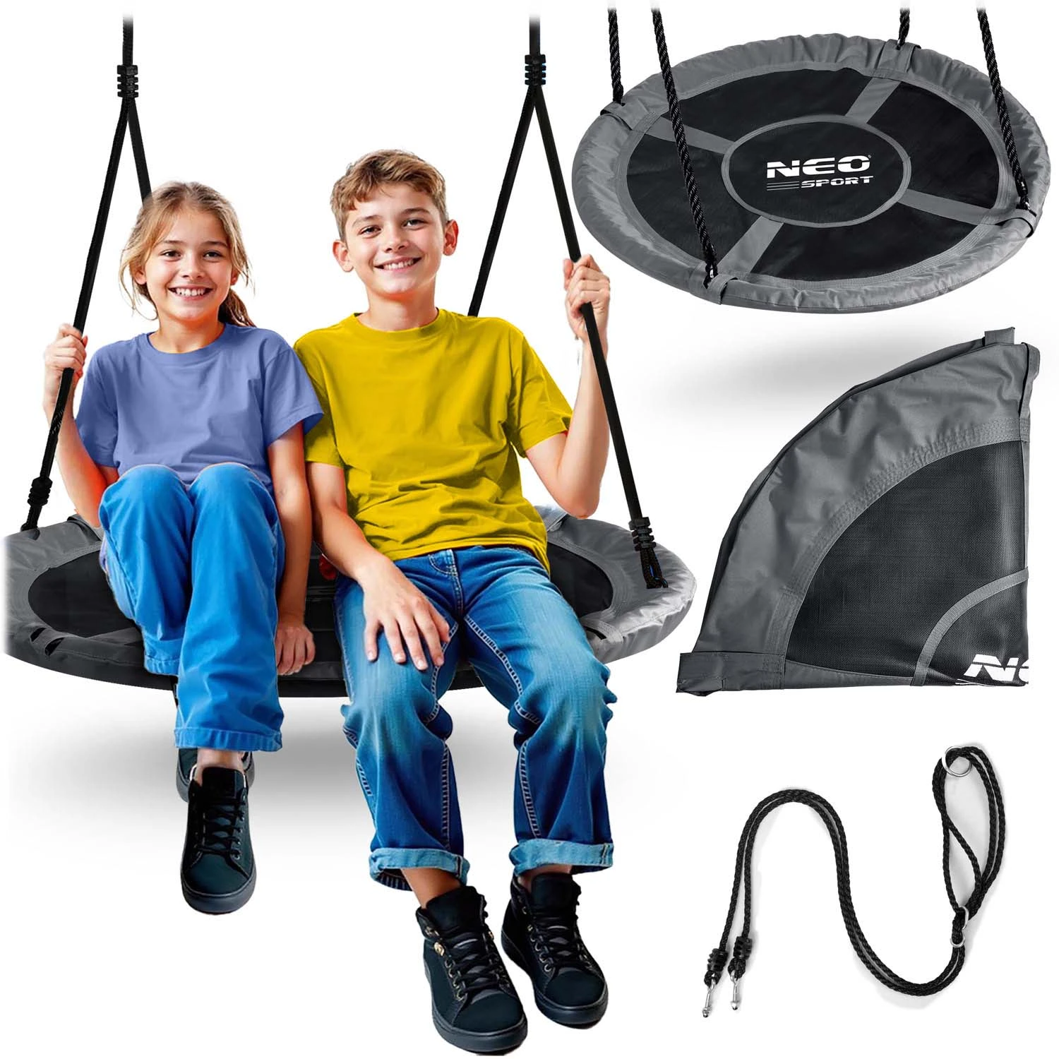 Hojdačka Neo-Sport Swingo 100 cm, tvar vrany