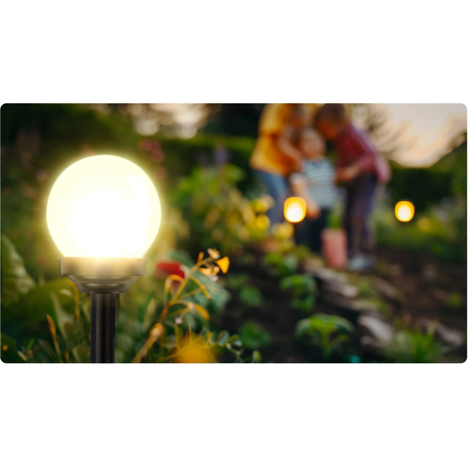 Solárna lampa biela guľa 4 ks Ilumen LS-102 – Obrázok 3