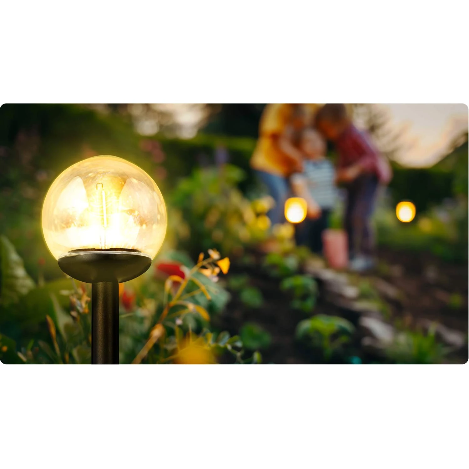 Solárna lampa, priehľadná guľa, 4 ks. Ilumen LS-103 – Obrázok 3