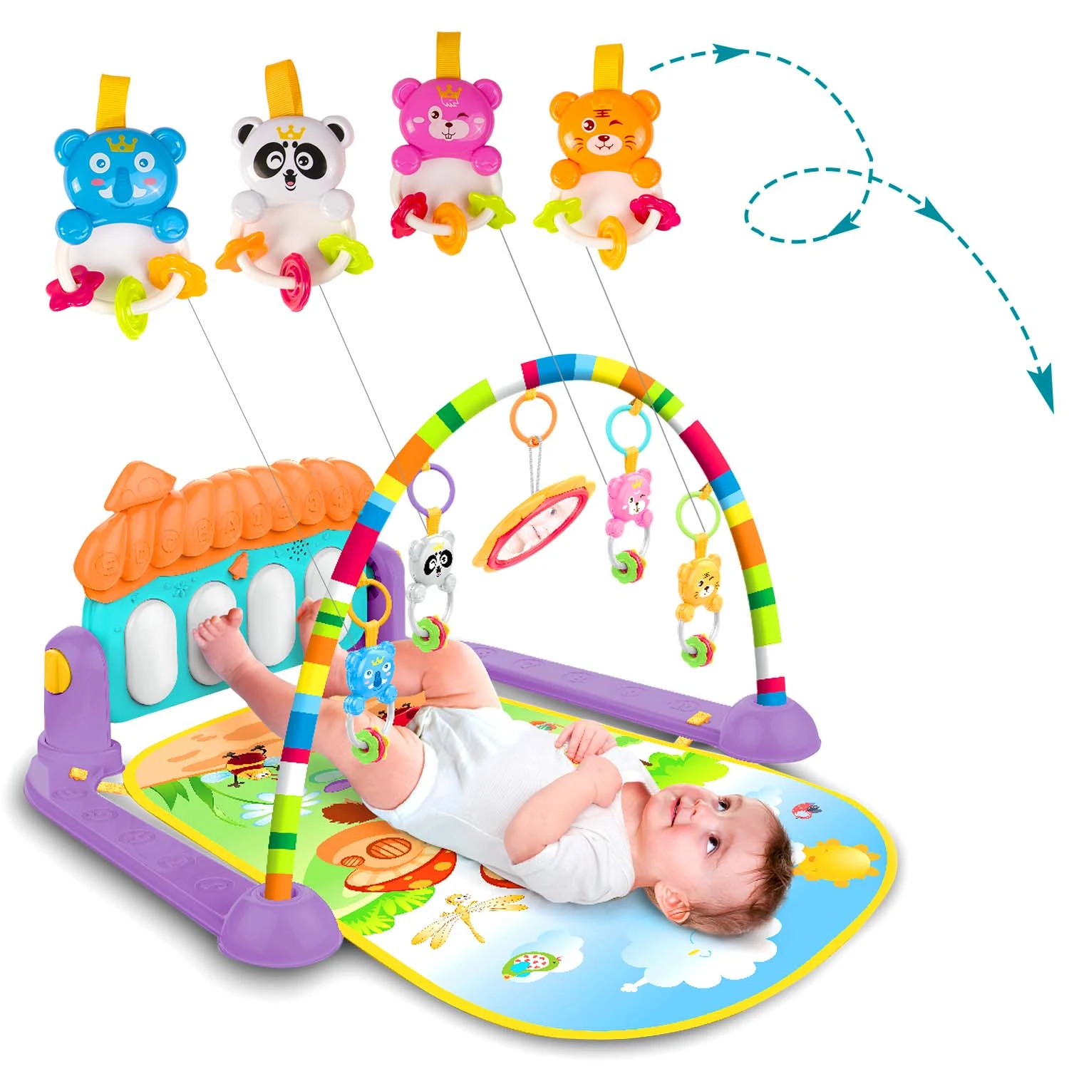 Interaktívna vzdelávacia podložka Ricokids s klavírom - 7316 – Obrázok 6