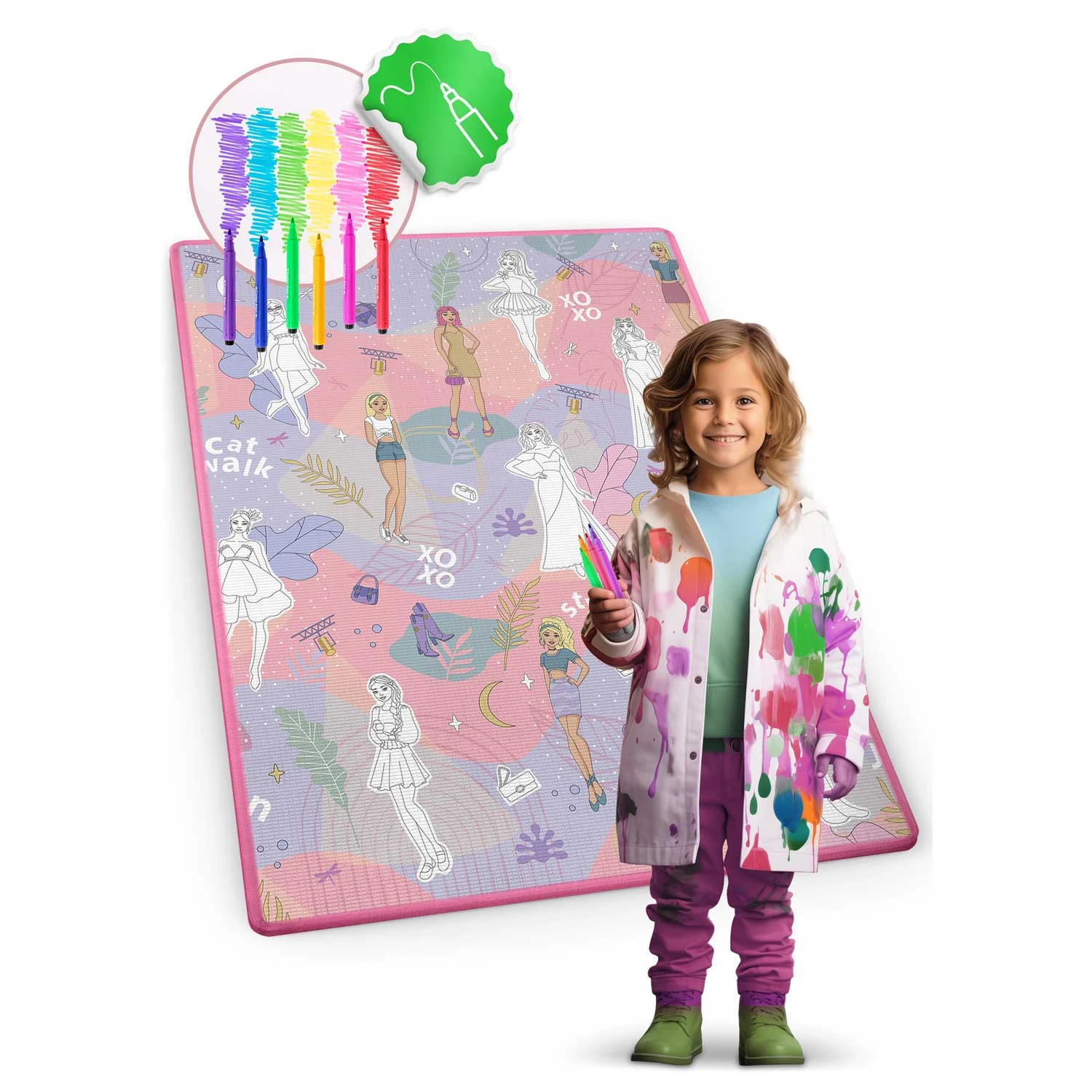 Penová podložka na vyfarbovanie Ricokids RK-344, zrolovaná, 120 x 90 x 0,3 cm – Obrázok 5
