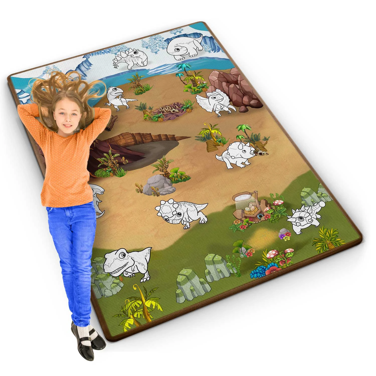 Penová podložka na vyfarbovanie Ricokids RK-344, zrolovaná, 120 x 90 x 0,3 cm