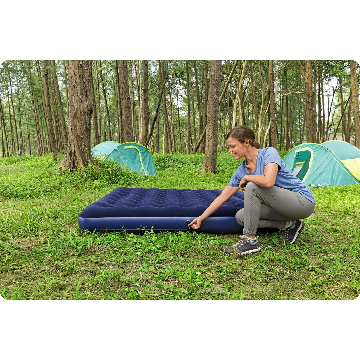 Nafukovací matrac 203x183x22 cm s piestovou pumpou Bestway 67004 – Obrázok 4