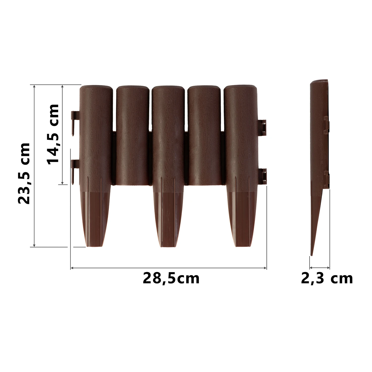 Záhradný lem Plonos 220 cm PL-961 hnedý – Obrázok 3