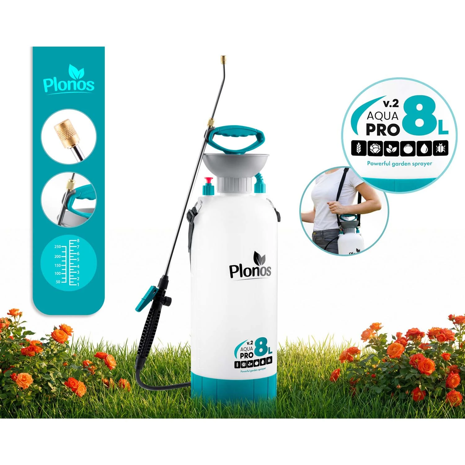 Plonos PL-606 8l ručný tlakový postrekovač – Obrázok 9
