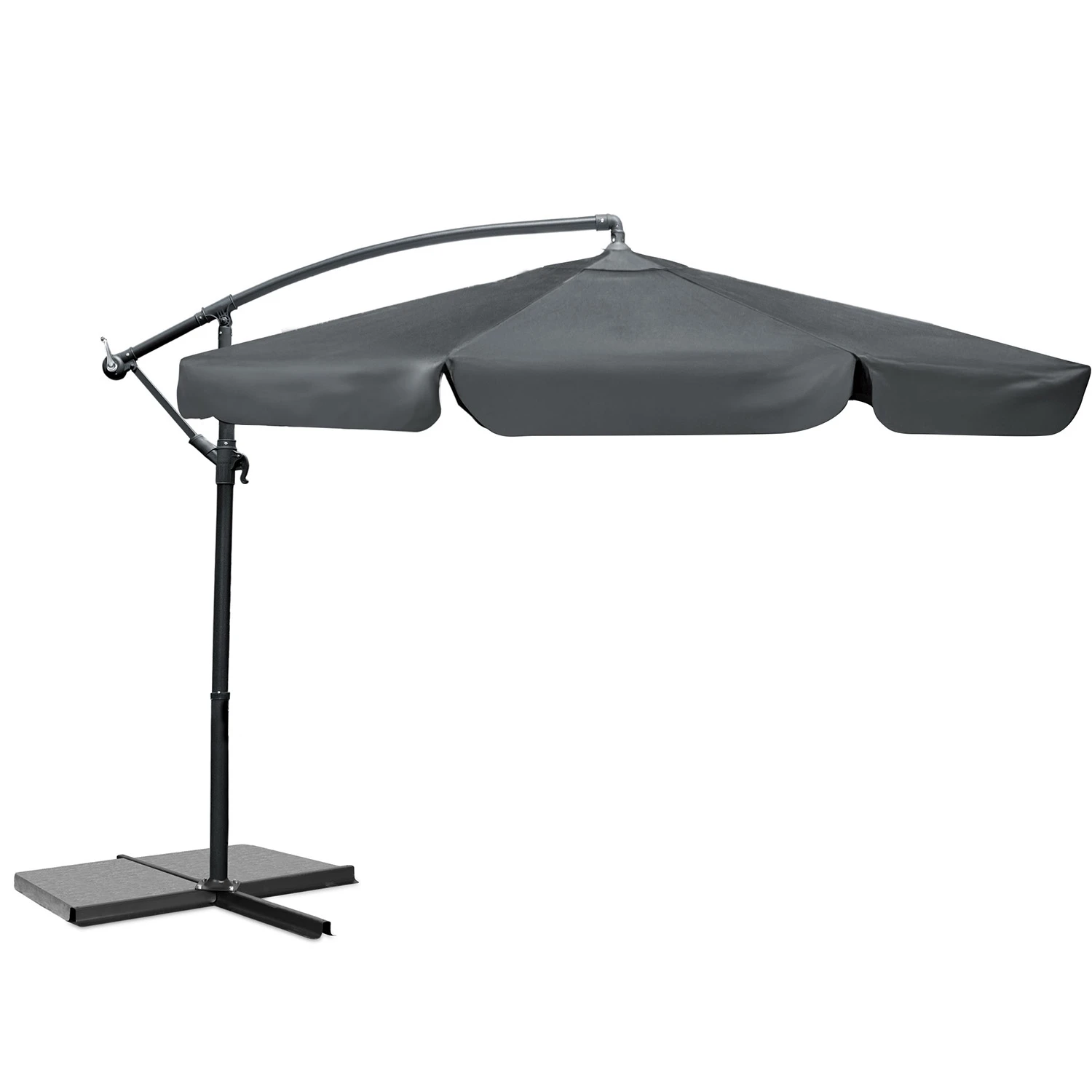 Skladací záhradný slnečník, 8 segmentov, 350 cm, s krytom, Plonos PL-881 – Obrázok 7