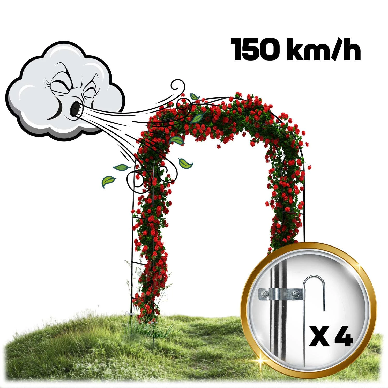 Záhradná pergola oblúk 240 cm Plonos PL-990 – Obrázok 5