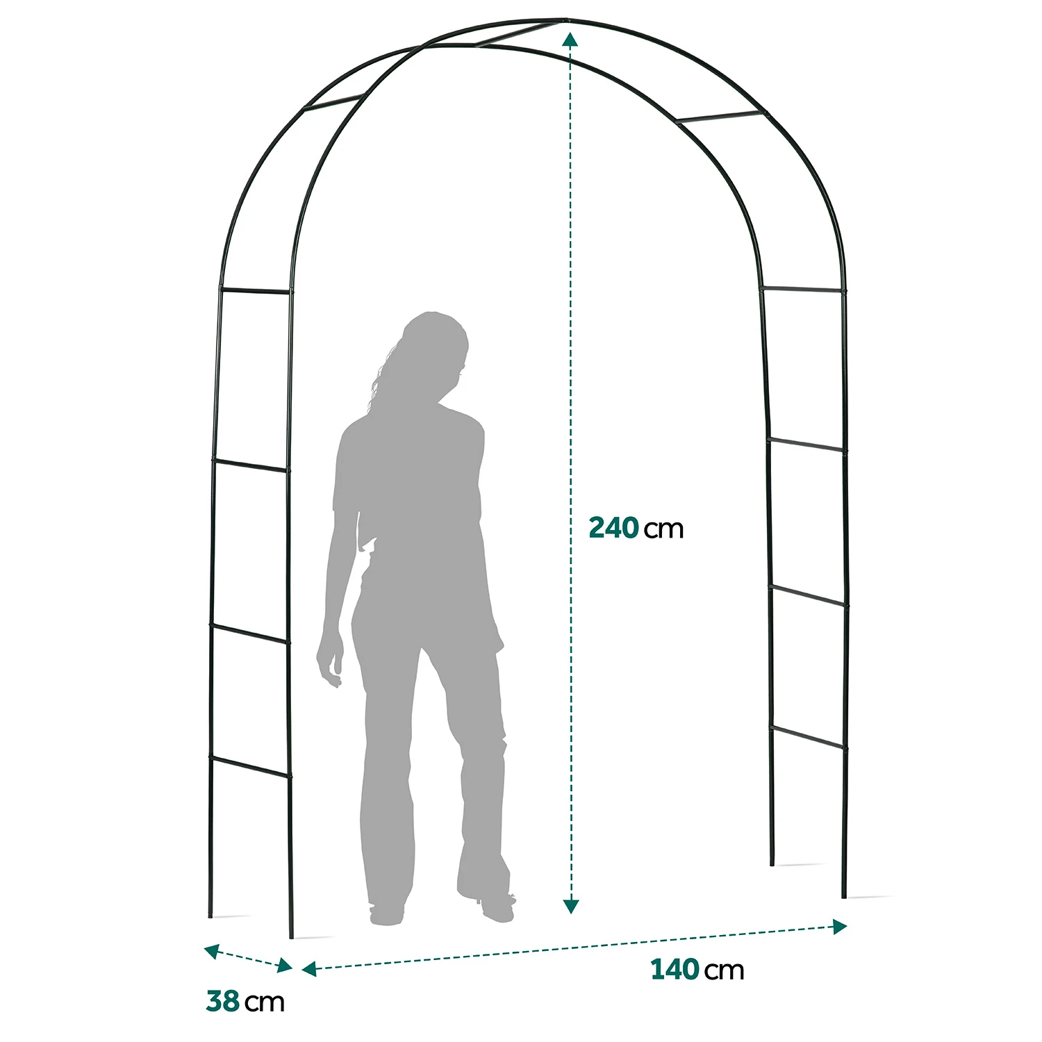 Záhradná pergola oblúk 240 cm Plonos PL-990 – Obrázok 9